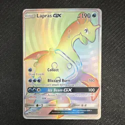 Pokemon Lapras GX 151/149 SM Base Set Secret Rare Full Art Holo 190 HP Card - Image 1