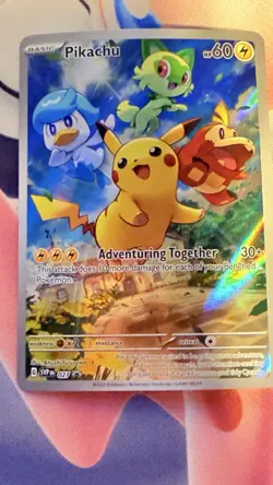 Pikachu Promo Holofoil SV: Scarlet & Violet Promo Cards SVP027 NM - Image 3