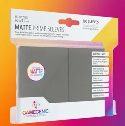 Gamegenic Gray Matte Prime Card Sleeves Standard Size 100ct 66x91mm - Image 1