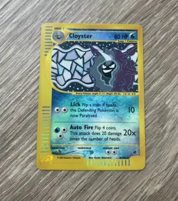 Cloyster Reverse Holo Expedition 8/165 Pokemon Card 2002 e-Reader WOTC - Image 1