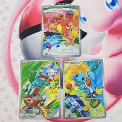 Charmander 038 + Squirtle 039 + Bulbasaur 037 - First Partner Pokemon Cards L340 - Image 1