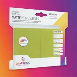 Gamegenic Lime Green Matte Prime Card Sleeves Standard Size 100ct 66x91mm - Image 1