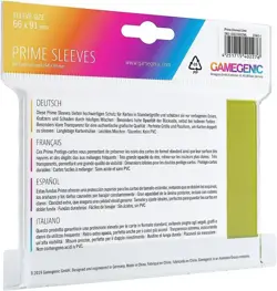 Gamegenic Lime Green Matte Prime Card Sleeves Standard Size 100ct 66x91mm - Image 2