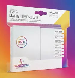 Gamegenic White Matte Premium Card Sleeves Standard Size 100ct 66x91mm - Image 1
