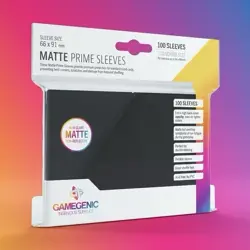 Gamegenic Black Matte Premium Card Sleeves Standard Size 100ct 66x91mm - Image 1
