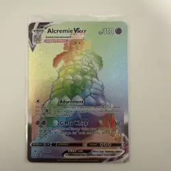 Pokemon Card ALCREMIE VMAX 073/072 RAINBOW SECRET RARE SHINING FATES - Image 1