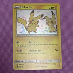 Pokemon Pikachu TCG SM162 Holo Black Star Promo Card Near Mint Condition SWIRL - Image 1