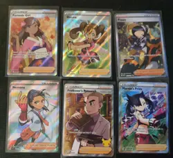 28 Card Trainers Poke Kid Skyla Marnie Peonia Acerola Bianca Full Art Pokemon - Image 2