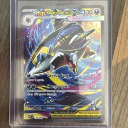 Pokemon Card -M.E. Phantasmal Flames 127/094 -MEGA SHARPEDO EX ultra rare Minty! - Image 1