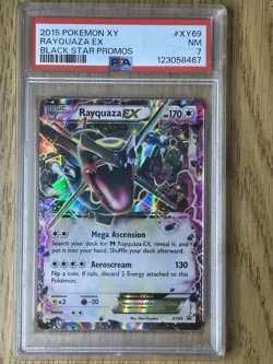 Rayquaza EX 2015 Black Star Promo Card PSA 7 #XY69 - Image 1