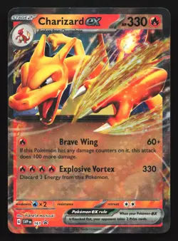 Pokemon Charizard ex SVP 161 Scarlet & Violet Holo Black Star Promo - Image 1