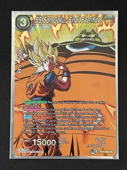 Dragon Ball Super Card Game SS Son Goku Final Sacrifice SR Foil Card - Image 1