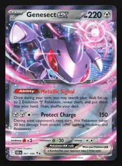 Pokemon Genesect ex 067/086 Black Bolt Double Rare Holo - Image 1
