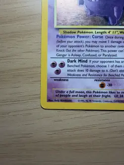 Pokemon TCG Gengar Fossil Holo Card 5/62 Unlimited Rare Vintage WOTC - Image 4