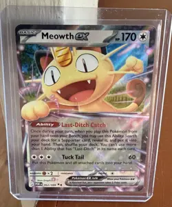 Meowth Pokemon Perfect Order Meowth EX 062/088 Double Rare Halo NM - Image 1