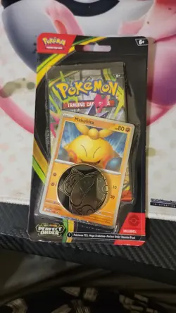 Pokemon Perfect Order ME03 Makuhita Blister Pack/ Coin Promo Sealed Random Art - Image 1
