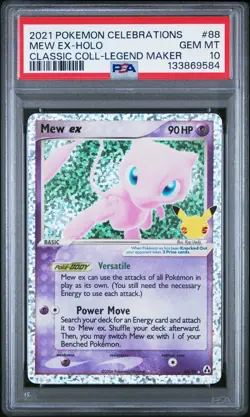 2021 POKEMON CELEBRATIONS CLASSIC COLL #88 MEW EX-HOLO PSA 10 - Image 1