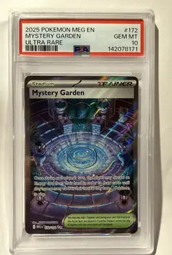 💎 2025 Pokemon MEG EN Mega Evolution Mystery Garden 172/132 Ultra Rare PSA 10 - Image 1