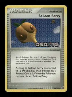 Pokemon Balloon Berry Uncommon Deoxys 84/107 LP - Image 1