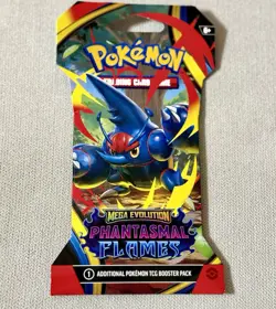 Pokemon TCG: New Mega Evolution - Phantasmal Flames Sealed Sleeved Booster Pack - Image 1