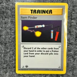 Vintage Pokemon Base Set Shadowless Item Finder 1st Edition 74/102 Rare NM/LP - Image 1