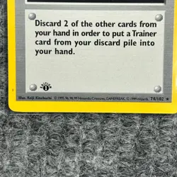 Vintage Pokemon Base Set Shadowless Item Finder 1st Edition 74/102 Rare NM/LP - Image 4