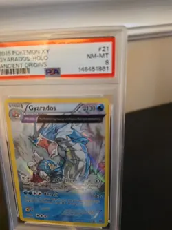 PSA 8 NM 2015 POKEMON XY ANCIENT ORIGINS #21 GYARADOS-HOLO - Image 3