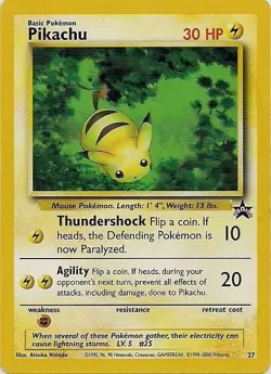 Damaged Pikachu - 27 - The Power of One VHS/DVD release Pokemon WoTC Promos - Image 1