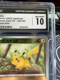 Pokemon CGC Pikachu 025/165 Reverse Holo Gem Mint 10 - Image 4