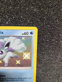 Pokemon TCG Alolan Vulpix SV8/SV94 SM Hidden Fates Shiny Vault Shiny Holo Rare - Image 3