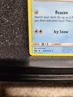 Pokemon TCG Alolan Vulpix SV8/SV94 SM Hidden Fates Shiny Vault Shiny Holo Rare - Image 5