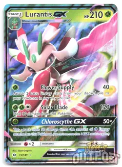 Lurantis GX 15/149 Holo Ultra Rare SM Base Set Pokemon NM - Image 1