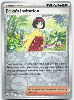 Erika's Invitation 160/165 Uncommon 151 Pokemon Reverse Holo Near Mint - Image 1