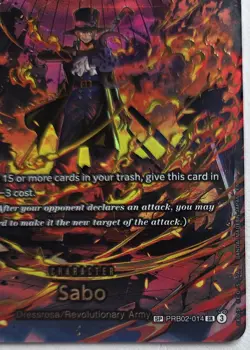 One Piece OPTCG English Sabo SP PRB02-014 Parallel - NM - Image 5