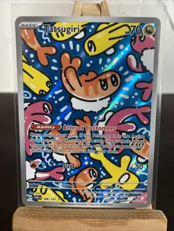Pokemon TCG Tatsugiri Twilight Masquerade Illustration Rare Card 186/167 - Image 1