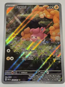 Pawmi 226/091 Pokemon Paldean Fates Illustration Rare Card NM Full Art Holo - Image 1