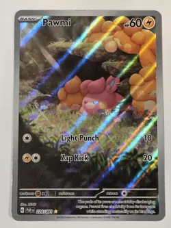 Pawmi 226/091 Pokemon Paldean Fates Illustration Rare Card NM Full Art Holo - Image 2