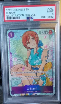 PSA 9 O-Nami (Illustration Box Vol.1) OP05-062 One Piece Promotion Cards Foil - Image 1