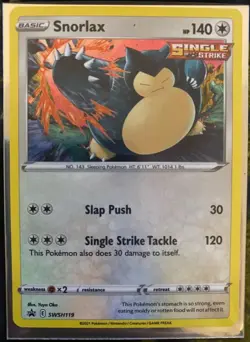 (NM) Snorlax SWSH119 Black Star Promo Cosmos Holo Pokemon TCG Card 317c-13 - Image 1