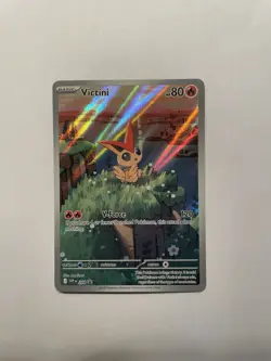Pokemon TCG Victini SVP 208 Full Art Holo Card Black Star Promo Rare - Image 1