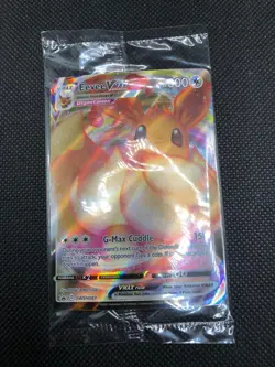 Eevee VMAX SWSH087 Shining Fates ETB Black Star Promo Pokemon Card Sealed - Image 1
