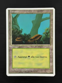 Magic MTG Italian Revised Forest Artist Proof Near Mint - Only 50 Exist! - Image 1