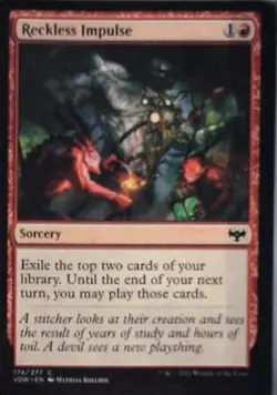 Reckless Impulse - Innistrad: Crimson Vow: #174, Magic: The Gathering Nm C259 - Image 1