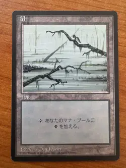 Magic MTG Swamp (Version C) Japanese FBB 4th Edition NM! - Image 1