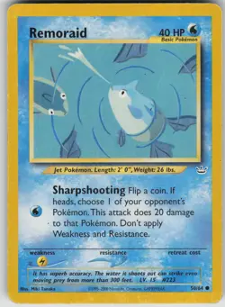 Pokemon TCG Remoraid Common Neo Revelation 50/64 - Image 1