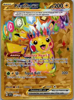 Pikachu ex 247/191 Hyper Rare Surging Sparks Pokemon Holo Near Mint - Image 1