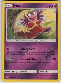 Pokemon TCG Jynx Common Reverse Holo Shining Legends 38/73 - Image 1