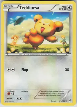 Pokemon TCG Teddiursa Common XY - BREAKthrough 121/162 - Image 1