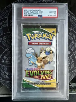 Pokemon TCG SWSH Evolving Skies Fun Pack Sealed PSA 10 GEM MINT POP 6! - Image 1
