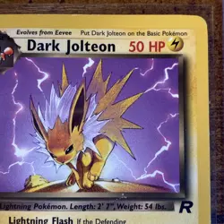 Pokemon: Dark Jolteon 38/82 Team Rocket LP 1999-2000 Top Loader Included - Image 3